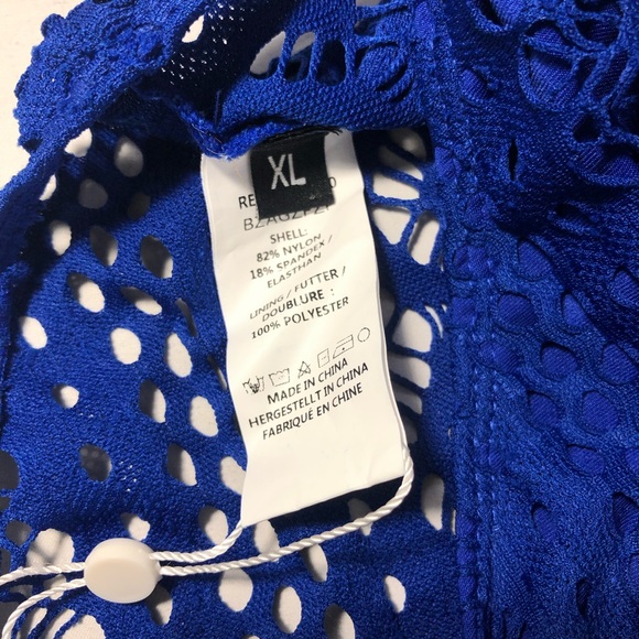 Grapent XL blue swimsuit with open lace details - Picture 4 of 4